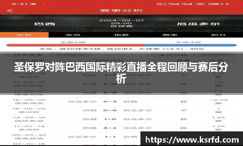 圣保罗对阵巴西国际精彩直播全程回顾与赛后分析