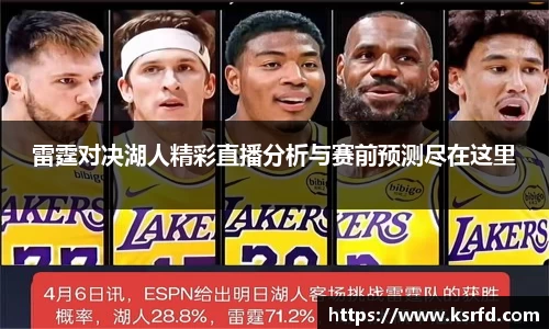 雷霆对决湖人精彩直播分析与赛前预测尽在这里